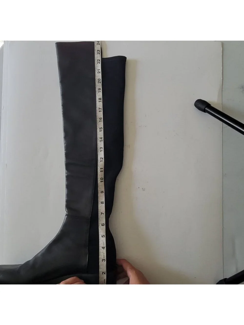 NEW Stuart Weitzman 5050 Over The Knee Boots Contemporary Black Chic Womens 9.5